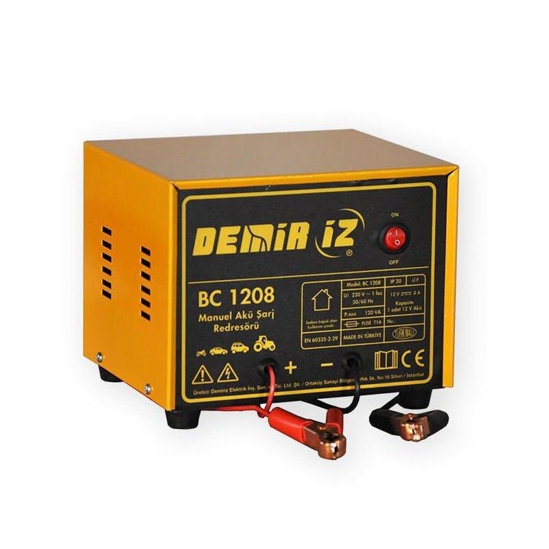 Demiriz BC 1208 Manuel Akü Şarj Redresörü 8 Amper