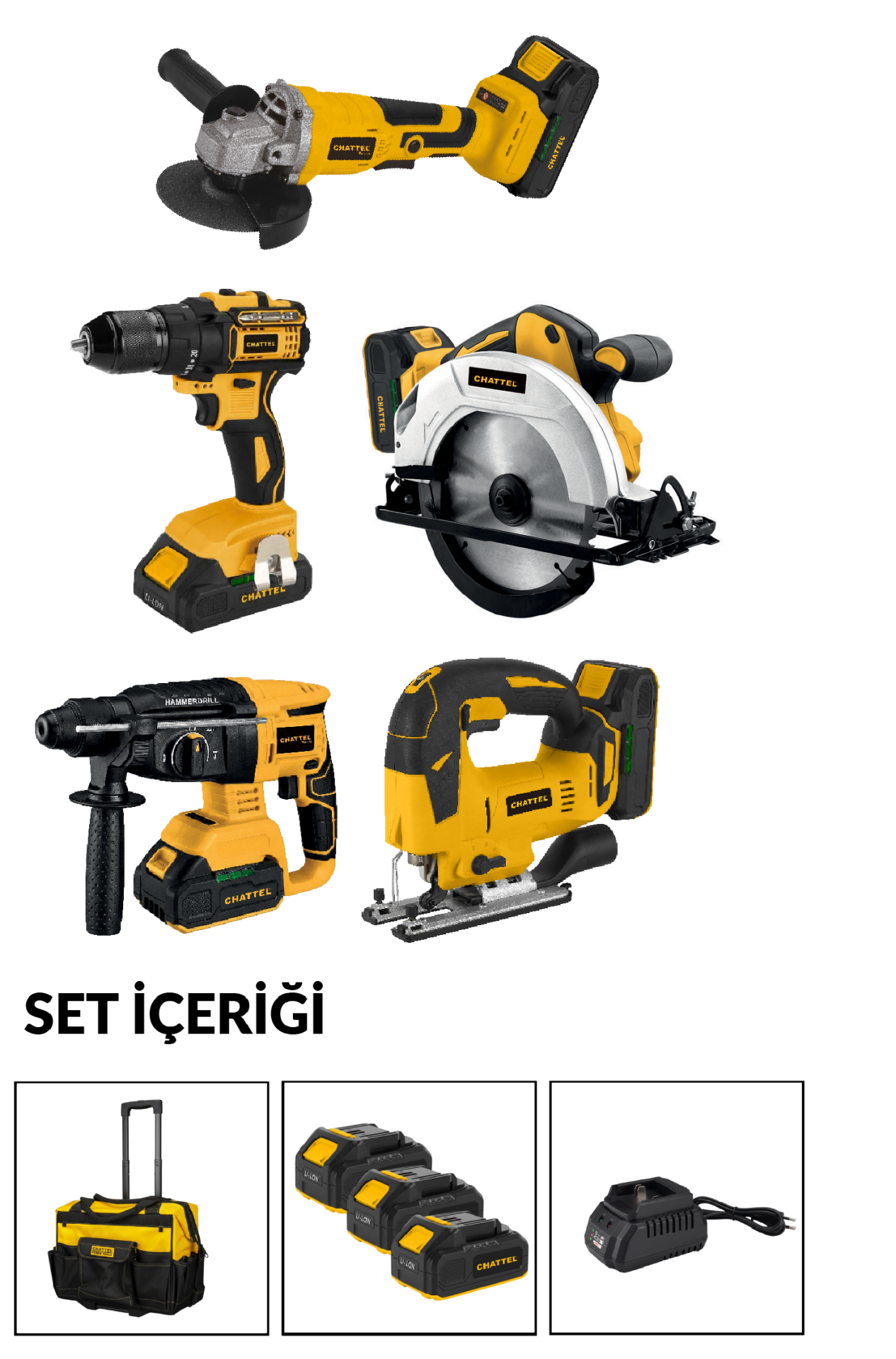 Chattel CHT-SET4405 5'li Combo Set