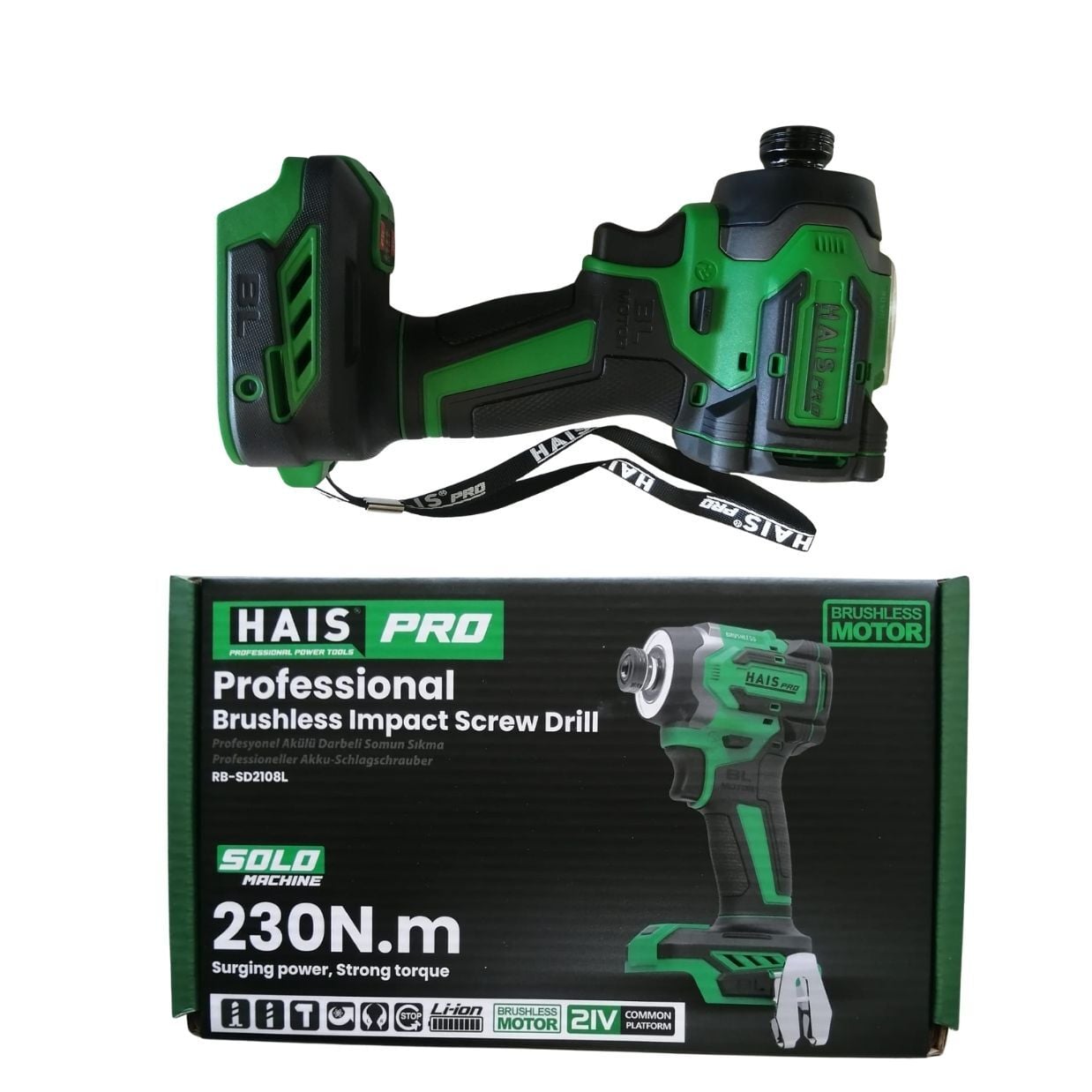 HaisPro RB-SD2108L 21V Kömürsüz Darbeli Vidalama Tek Makine