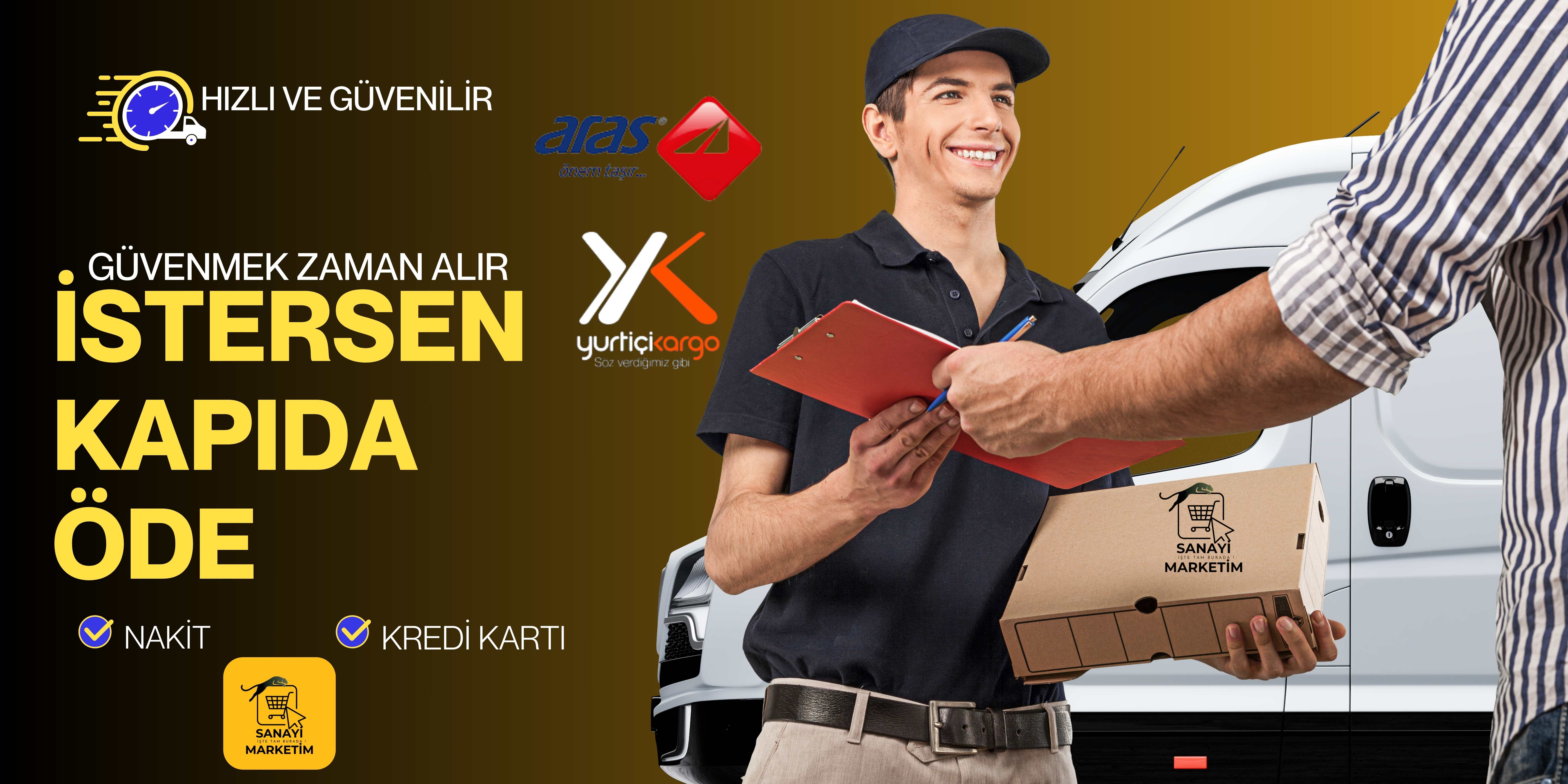 Kapıda Ödeme Kolaylığı Sanayimarketim.com.tr de