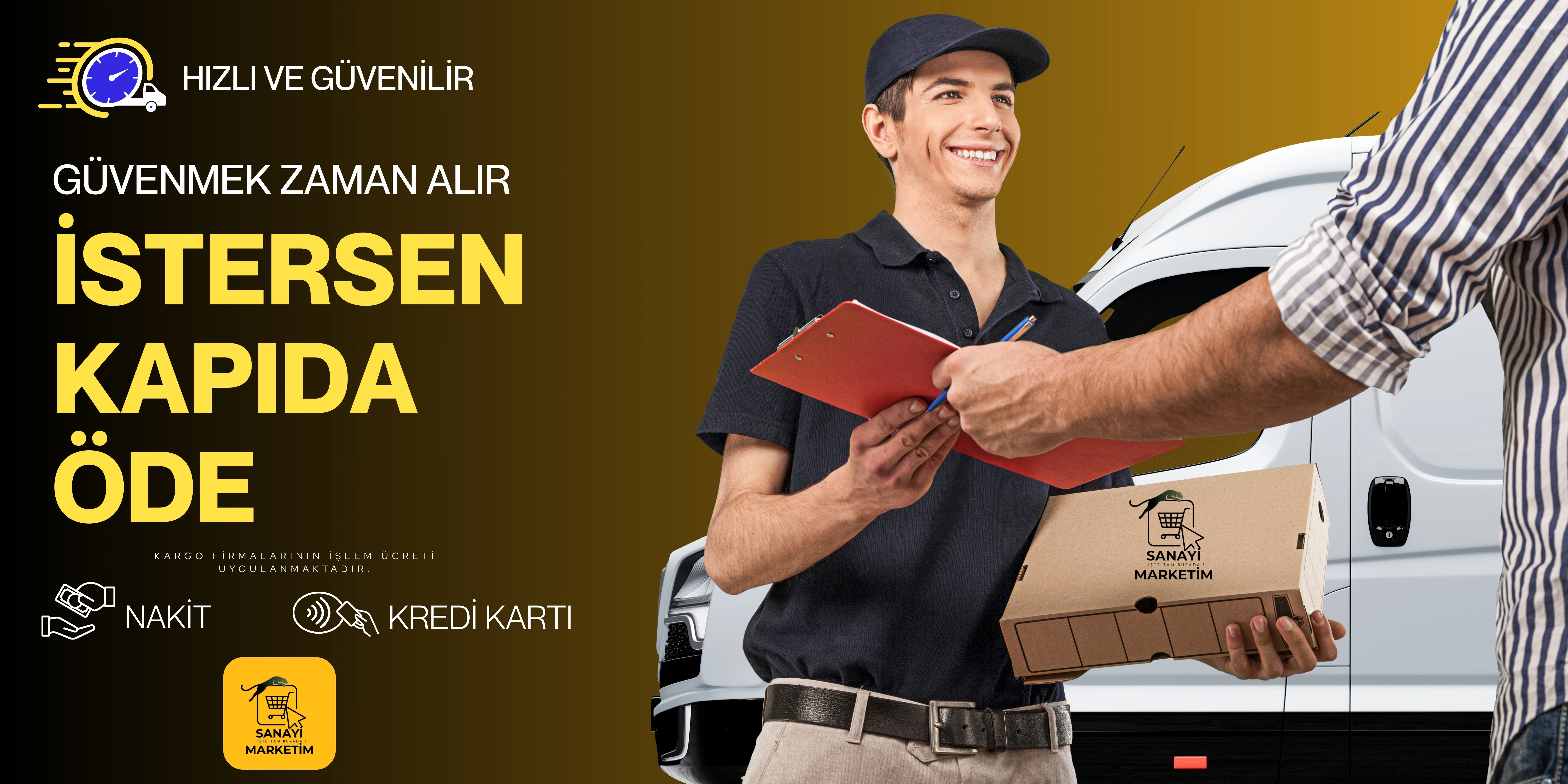 Kapıda Ödeme Kolaylığı Sanayimarketim.com.tr de